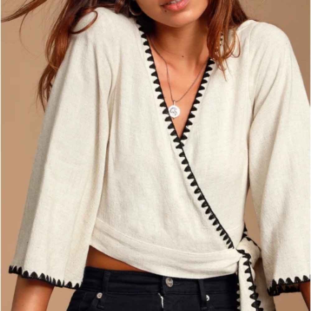 Lulus Cropped Wrap Top